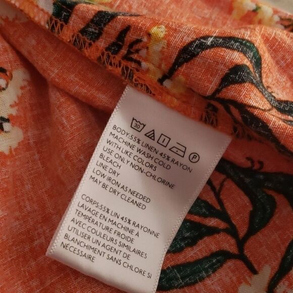 Urban Outfitters Carmen Orange Floral One-Shoulder Midi Dress Size XS - Picture 8 of 9